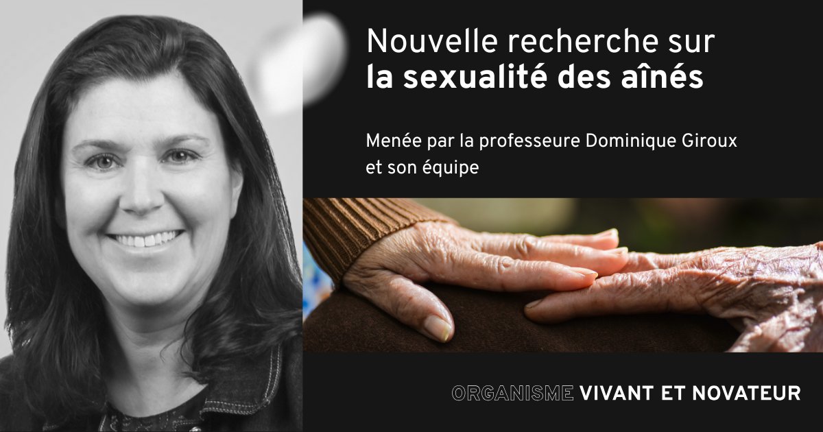 Dans nos centres d’hébergement et maisons des aînés, les besoins sexuels des personnes âgées sont-ils reconnus? La réponse dans cette récente étude de la professeure titulaire Dominique Giroux  et 7 autres chercheuses et chercheurs 👇
bit.ly/4ccCZUc
