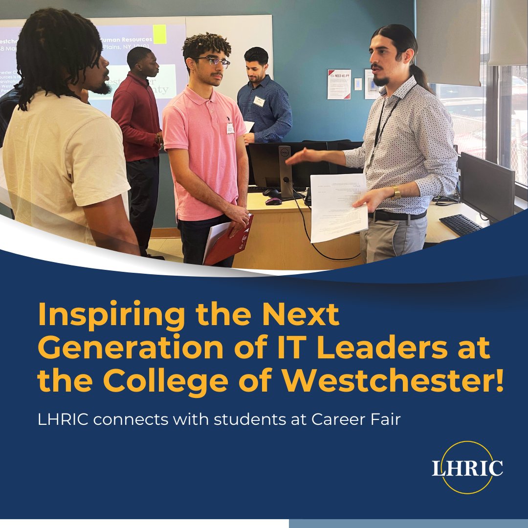 LHRIC had a great time at the College of Westchester Career Fair! We introduced our summer internship program and shared insights on launching a career in IT. It was amazing to meet so many talented students! Thanks to the College for hosting this fantastic event!