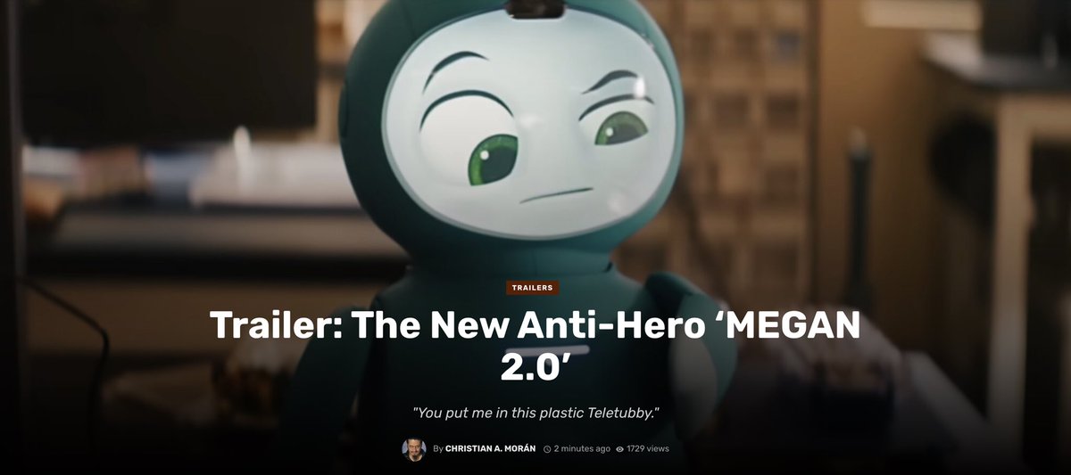 TRAILER: The New Anti-Hero M3GAN Trapped in a Teletubby Body! WATCH THE M3GAN 2.0 TRAILER ON LATIN HORROR. 

LINK: latinhorror.com/trailer-the-ne… 

#LatinHorror #M3GAN2 #HorrorMovieFans #HorrorMovieCommunity