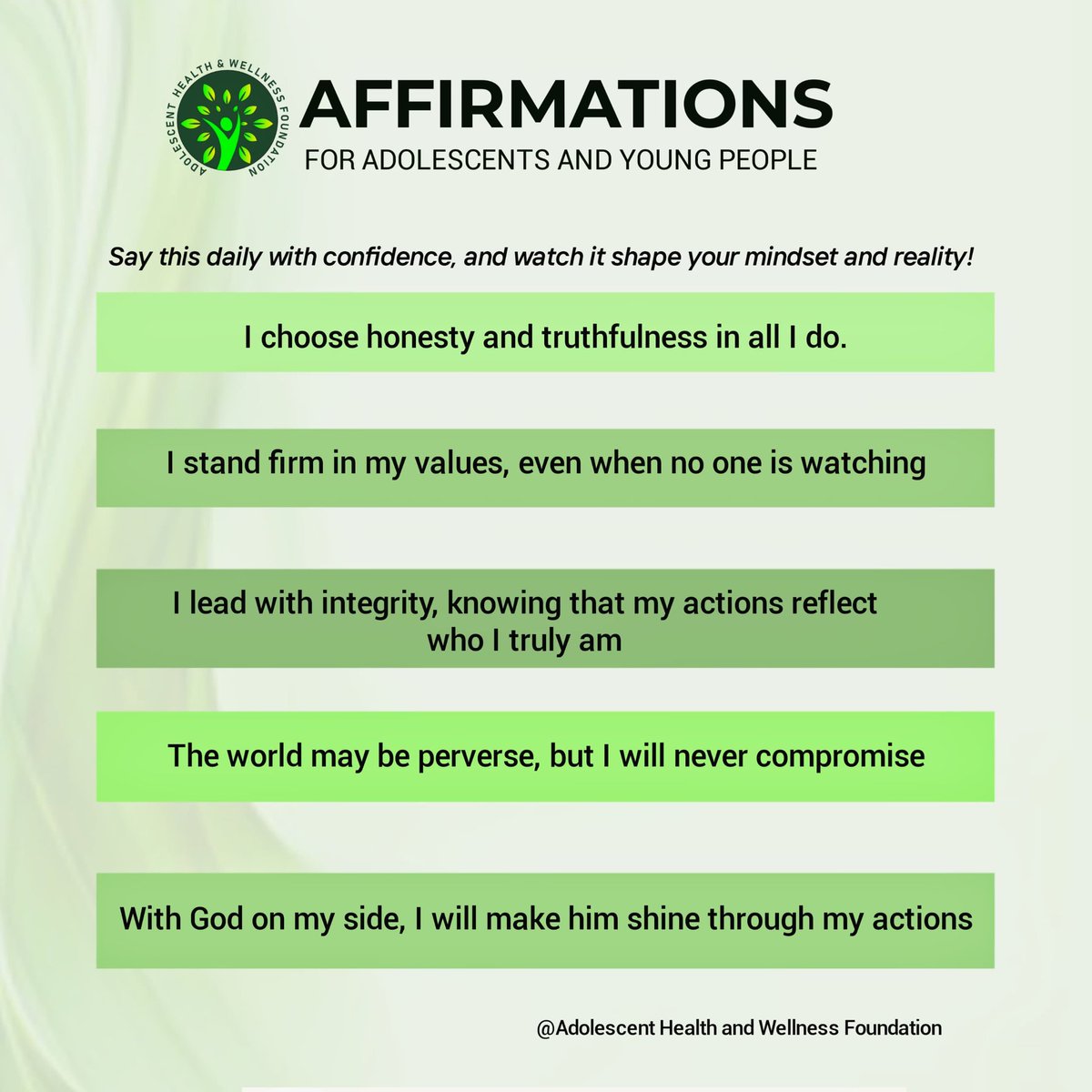 adolescenthwf's tweet photo. Stay true to your values!

#adolescent
#Youngpeople
#YOUTH
#Nursing https://t.co/p0IK71FVll