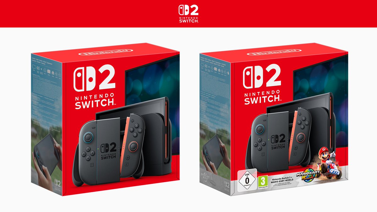 Podremos elegir entre dos opciones de compra cuando se lance #NintendoSwitch2 el 5 de junio 🗓️

➡️ Nintendo Switch 2

➡️ Nintendo Switch 2 + Mario Kart World (versión en formato digital)

¿Cual vas a elegir?

🤔🤔🤔