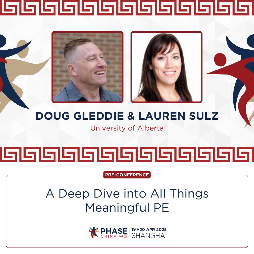 Welcome Doug Gleddie <a href="/doug_gleddie/">Doug Gleddie, PhD</a>  &amp; Lauren Sulz <a href="/Lauren_Sulz/">Lauren Sulz</a>  to PHASE China 2025! Learn more about their session "A Deep Dive into All Things Meaningful PE" zurl.co/WBfVu #PHASECN25 #PHASEChina #PHASE #Shanghai #ShanghaiAmericanSchool #Pudong #April2025