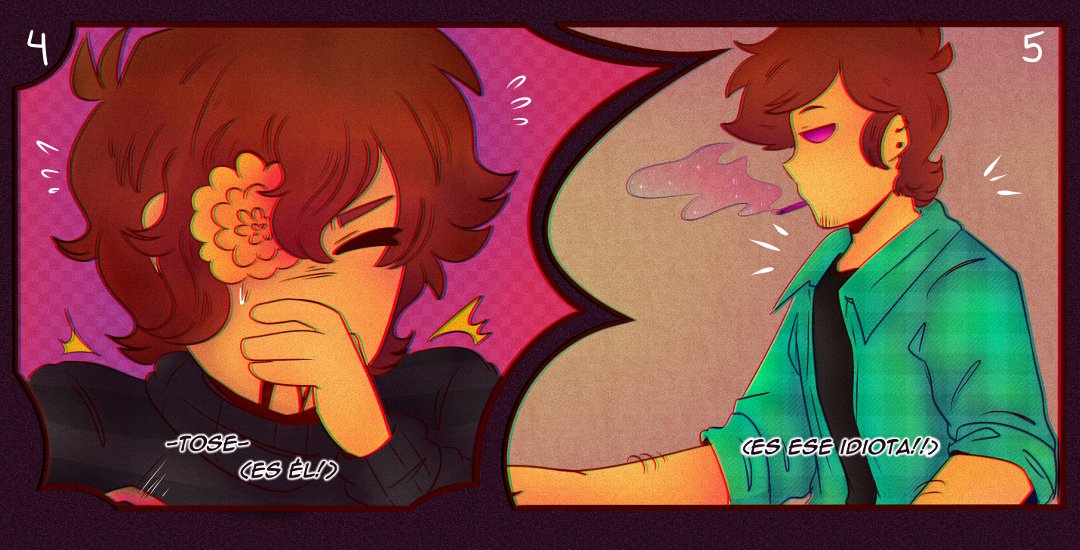 Ah si, ese comic que nunca subí porque ya no me gustó la idea pero subo lo que fue- (quizás lo retome o no sé la verdad, aún no hay ideas para esta cuentita así que paciencia jsjs 🥲)
El de la última escena es el Darkar de Ru.

#vetealaversh #VALV #Darkar #Flowerversh