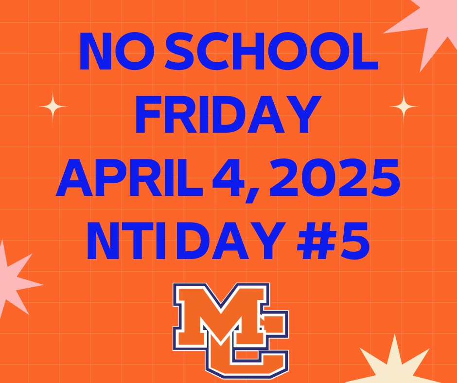 IMPORTANT ANNOUNCEMENT FROM MARSHALL COUNTY SCHOOLS:  Due to the ongoing flooding issues around the county, Marshall County Schools will be closed tomorrow, Friday, April 4th.  This will be NTI Day #5.
