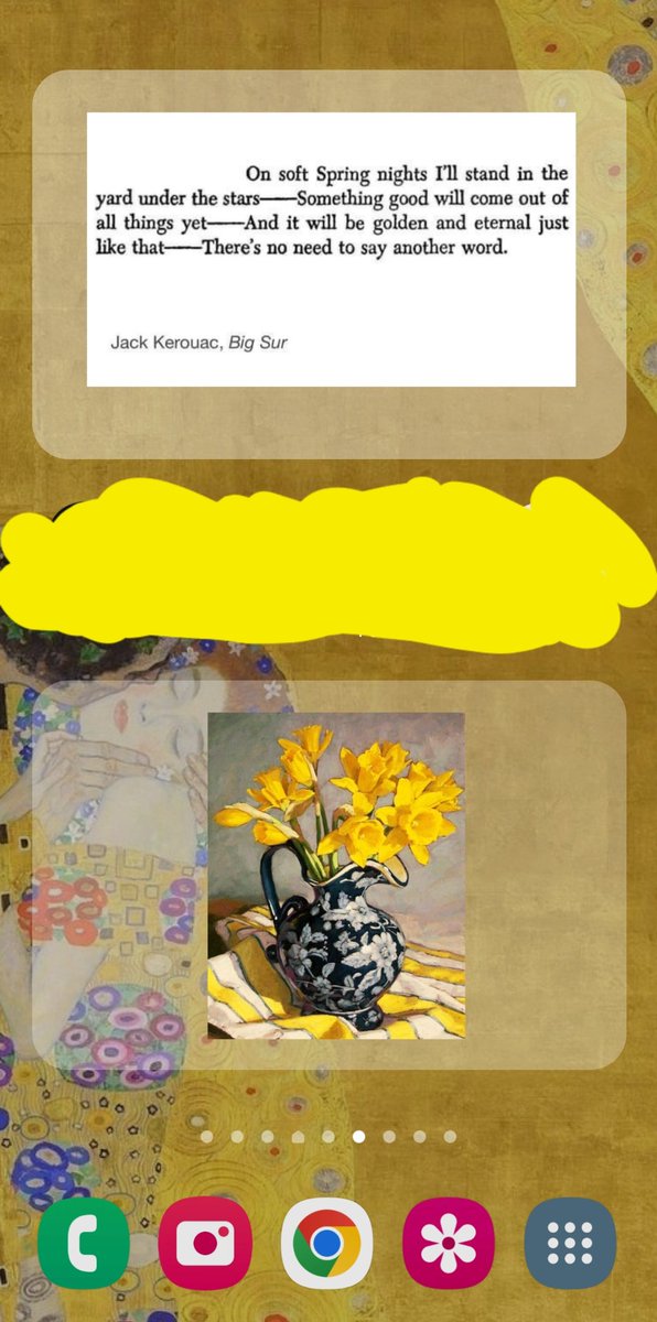 I changed my home screen to a yellow spring theme this month and it just brings me joy every time I look at it 🥹
