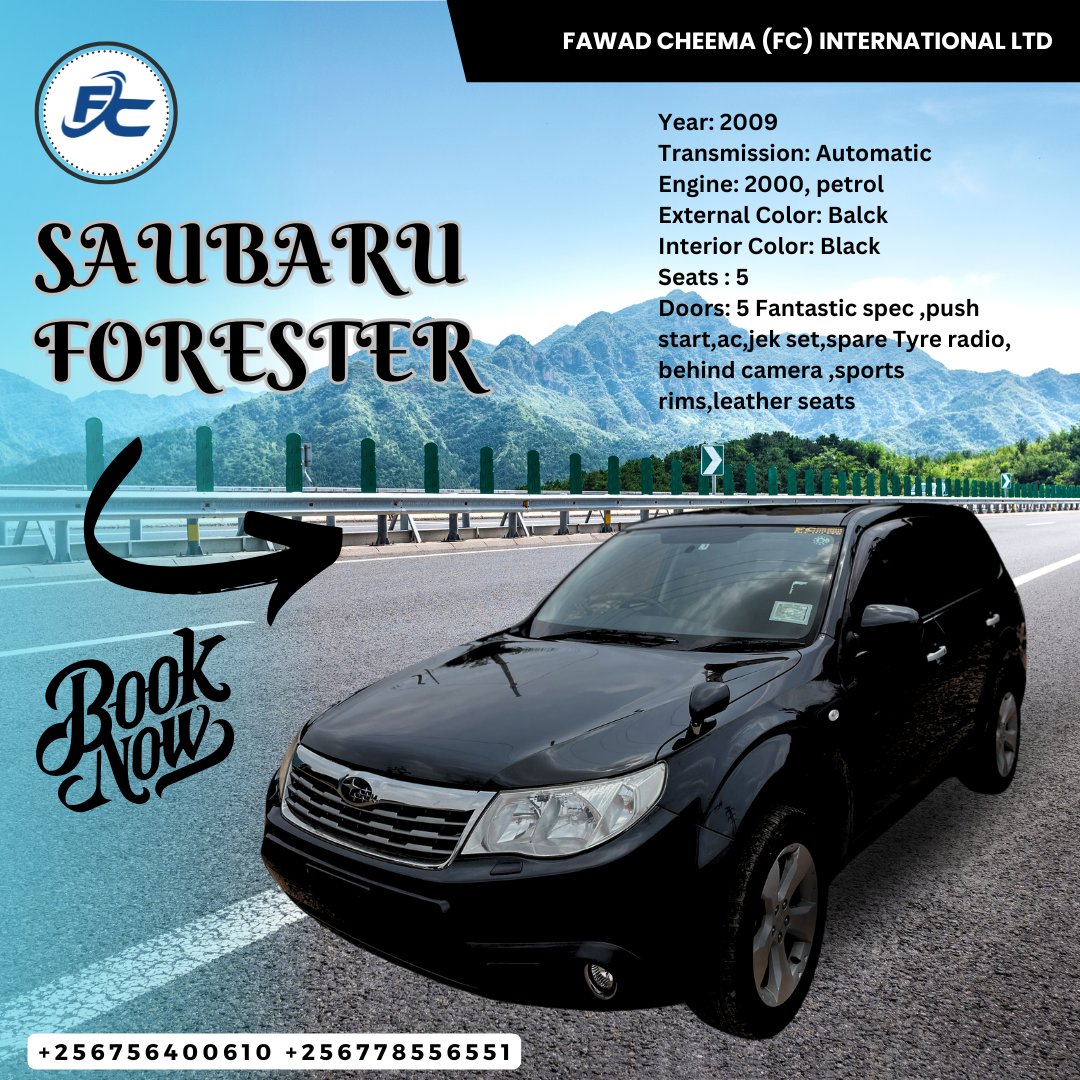 fcmotorsug's tweet photo. SAUBARU FORESTER
Every drive, a new experience.

𝐅𝐀𝐖𝐀𝐃 𝐂𝐇𝐄𝐄𝐌𝐀 (𝐅𝐂) 𝐈𝐍𝐓𝐄𝐑𝐍𝐀𝐓𝐈𝐎𝐍𝐀𝐋 𝐋𝐓𝐃

For Booking: 0756 400610 / +256778556551
#carstagram #luxurycars #Toyota #Hiace #HARRIER #Toyota #love #kampala #Uganda #carlovers #needcars #instagram #toyotasupra https://t.co/j9qDn1KxJJ