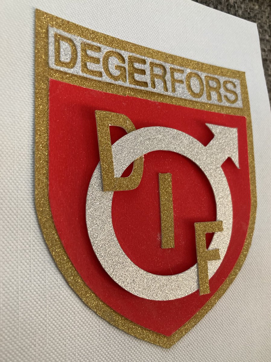 Måste bara skryta om vilket fint födelsedagskort min kompis Malin gjort till mig 😍❤️🤍 <a href="/dif_degerfors/">Degerfors IF</a> #degerforsif #degerfors