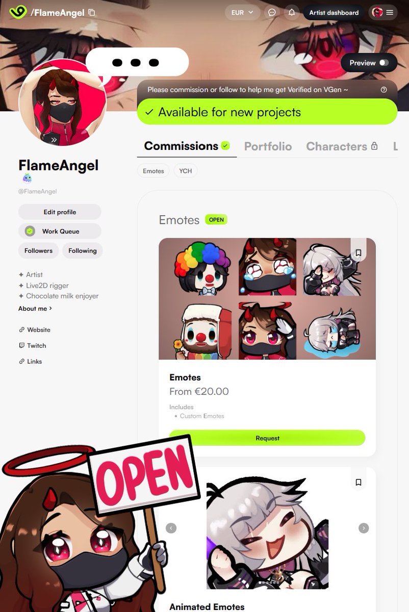 Flame 🔥 Emote Artist tweet media