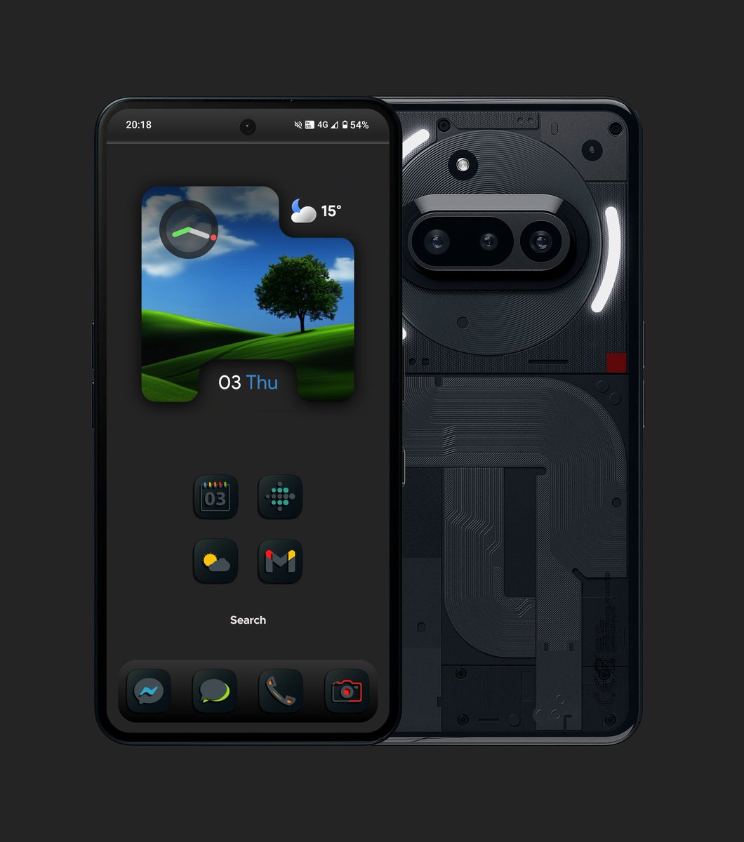 Evening view
Credit to <a href="/TeboulDavid1/">Smart Wallpaper Art</a> for the setup, just created my version on Android 
Camo Dark Icons <a href="/Creativepixels7/">Creativepixels</a> 
#klwp setup
#hishoot2i template <a href="/pashapuma1/">PashaPuma Design Team</a> 
#nothingphone3apro