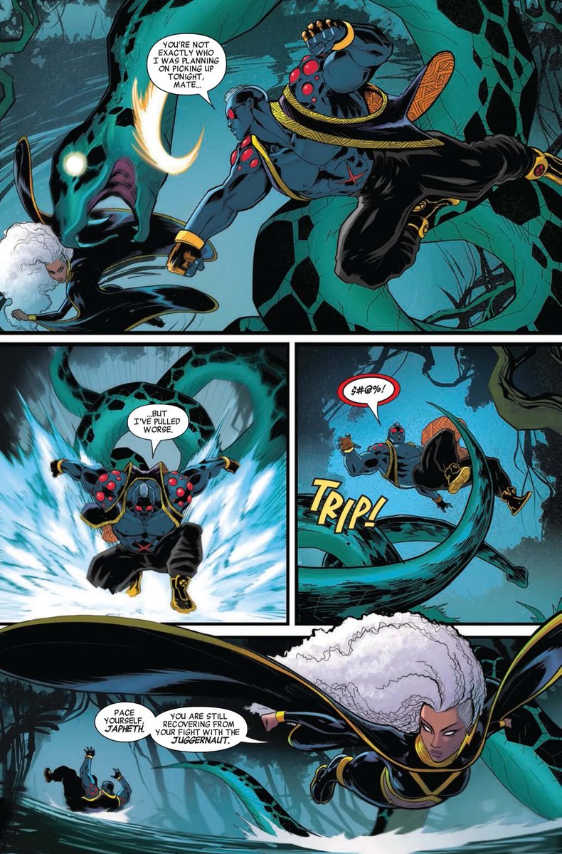 QuidProQuo_MWI's tweet photo. Preview pages from #Storm 7 - Serpents, Salamanders, and Storm Gods.
Has Storm's frustration reached its breaking point? Find out on 4/9.
#Stormcaster #OroroSpoilers #Comics #MarvelComics https://t.co/NR1qrpE6Rc
