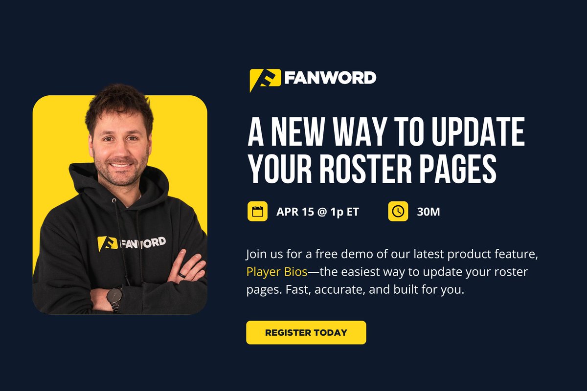 FanWord (@fanword) on Twitter photo One of our most requested features is here.
๐๐ป๐๐ฟ๐ผ๐ฑ๐๐ฐ๐ถ๐ป๐ด ๐ฃ๐น๐ฎ๐๐ฒ๐ฟ ๐๐ถ๐ผ๐ ๐
A smarter, more efficient way to update your roster pages without sacrificing quality.
Curious to see how it works?
Join us for a short, live demo.
๐ fanword.com/fanword-assistโฆ One of our most requested features is here.
๐๐ป๐๐ฟ๐ผ๐ฑ๐๐ฐ๐ถ๐ป๐ด ๐ฃ๐น๐ฎ๐๐ฒ๐ฟ ๐๐ถ๐ผ๐ ๐
A smarter, more efficient way to update your roster pages without sacrificing quality.
Curious to see how it works?
Join us for a short, live demo.
๐ fanword.com/fanword-assistโฆ