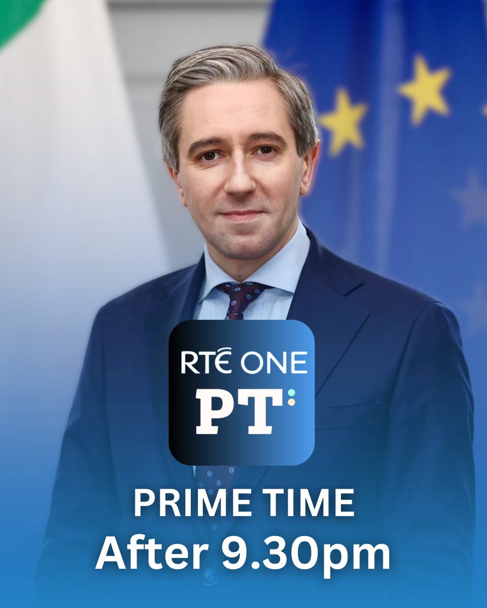 Simon Harris TD (@simonharristd) on Twitter photo I will be on <a href="/RTE_PrimeTime/">RTÉ Prime Time</a> tonight to discuss the latest trade developments and what they mean for Ireland. 🇮🇪
Tune in after the Nine O’Clock News. 📺 I will be on <a href="/RTE_PrimeTime/">RTÉ Prime Time</a> tonight to discuss the latest trade developments and what they mean for Ireland. 🇮🇪
Tune in after the Nine O’Clock News. 📺