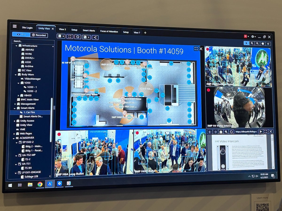 MotoSolutions's tweet image. 🚀 New! Avigilon Unity Product Highlights at #ISCWest 2025
We’re introducing exciting new #tech to elevate security at your facility: