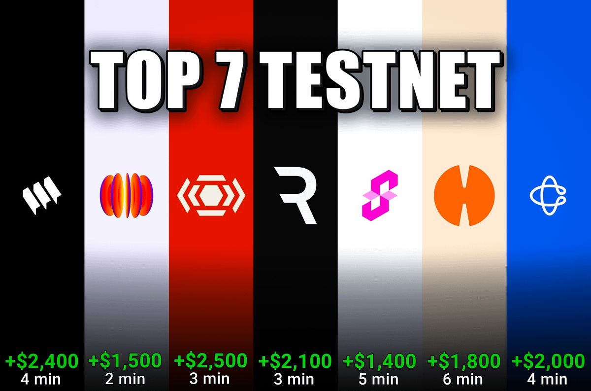 ELPasaCrypto's tweet photo. Top 7 testnets that will bring you $50k

10 minutes of your time
No cost to you
Guaranteed rewards

I told you about each project in detail🧵👇. https://t.co/RfTu7hXh3n