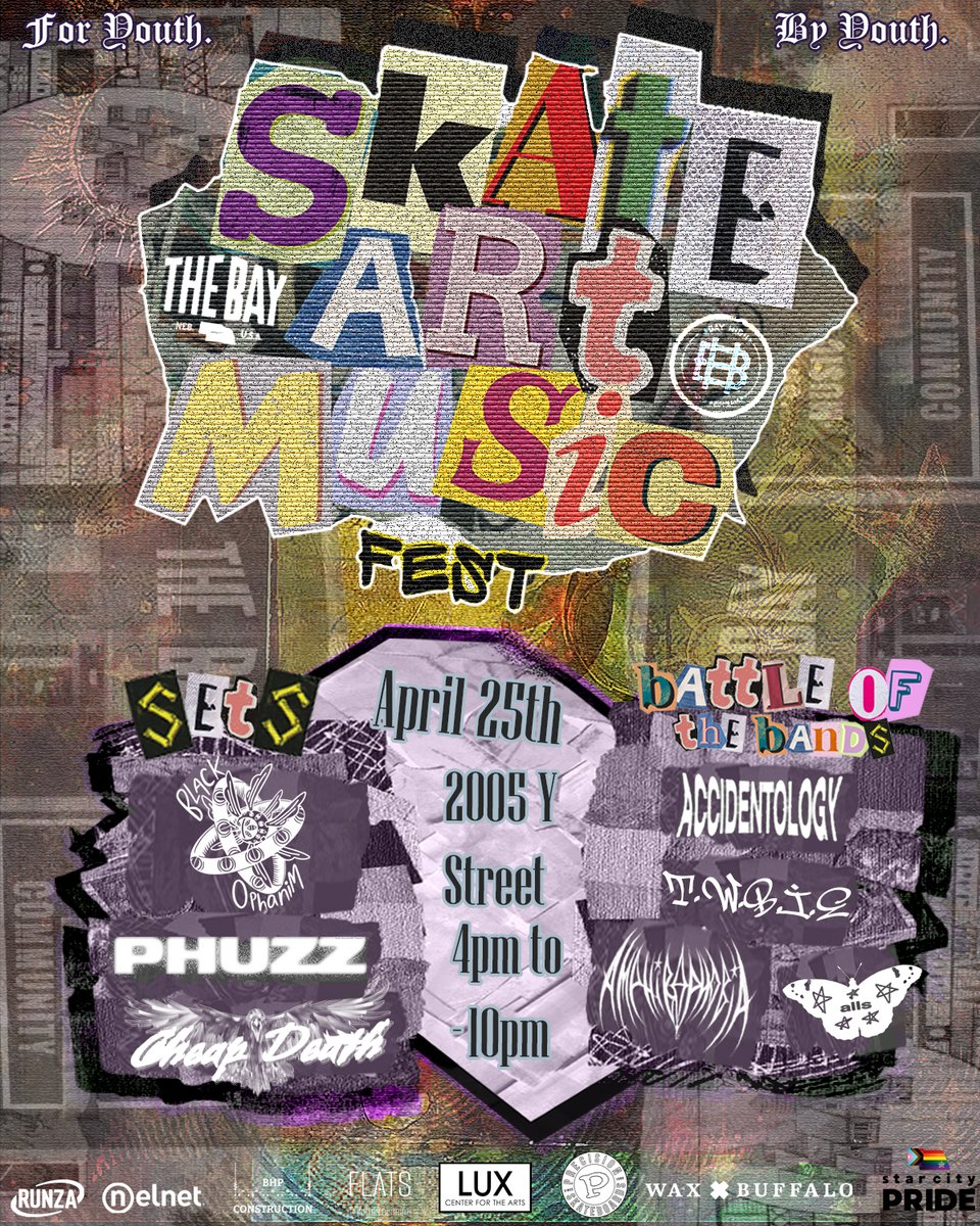 April 25th / 4pm - 10pm / 2005 Y Street 🎶
🎸
@bayhighlnk students bring to you yet another year of #SAMF!
🥁
Enjoy acts Black Ophanim, Phuzz, and Cheap Death, while featuring our first ever battle of the bands, with Accidentology, T.W.B.I.E, Amphibaphobia, and All's the Artist!