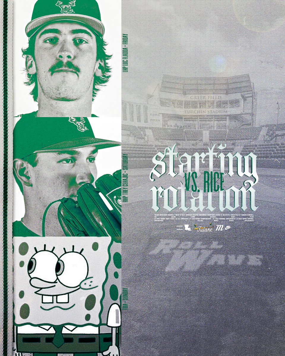 Luc...Trey...TBA.

#RollWave 🌊⚾️