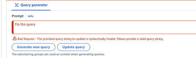 only in the AWS dashboard can you get syntax errors for your AI prompts