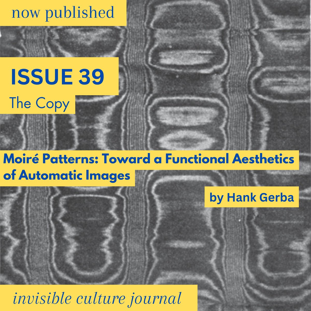 In our latest Issue 39, Hank Gerba turns to the wave-like interference patterns to propose an “aesthetic of automaticity” that emerges in the movements between digital and analog images and impacts our understanding of technological and human perception.