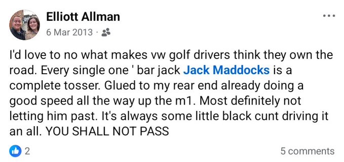 Elliott Allman (<a href="/ElliottGCAllman/">Elliott Allman - NWL Reform Branch Chairman.</a>) Reform UK candidate for #Coalville North &amp; Reform North West Leicestershire Deputy Chair has been discussing with his branch colleagues how to ‘lose the heat’ after we exposed him for posting on social media using the phrase ‘black cunt’.

Can