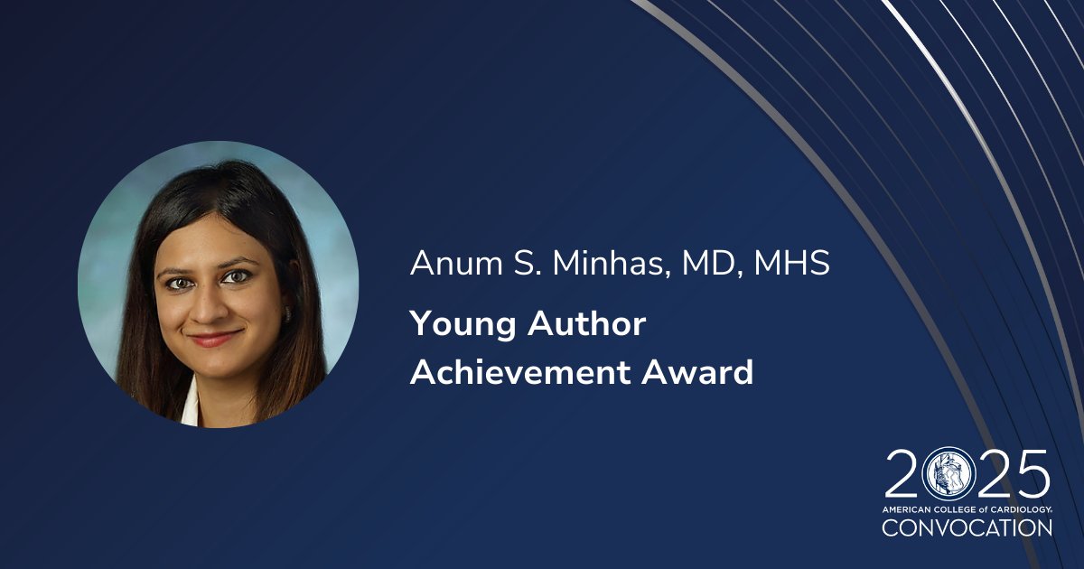 JACC Journals (@jaccjournals) on Twitter photo #JACCAdvances honors Dr. Anum S. Minhas with the Young Author Achievement Award for her groundbreaking research on the association of #GestationalDiabetes with subclinical #CVD! 🎉
📄: jacc.org/doi/10.1016/j.…
#ACC25 #TheFaceOfCardiology #CardioObstetrics <a href="/DrAnumMinhas/">Anum Minhas</a> #JACCAdvances honors Dr. Anum S. Minhas with the Young Author Achievement Award for her groundbreaking research on the association of #GestationalDiabetes with subclinical #CVD! 🎉
📄: jacc.org/doi/10.1016/j.…
#ACC25 #TheFaceOfCardiology #CardioObstetrics <a href="/DrAnumMinhas/">Anum Minhas</a>