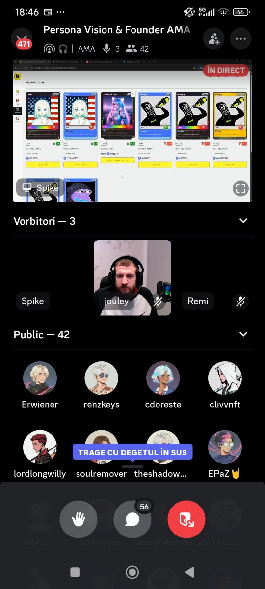 Yesterday it was an amazing day for <a href="/Persona_Journey/">Persona</a>. No less than 42 people( half friends or paid collaborators) have joined their AMA. Se bellow the amazing AI features (a lot of shit about new manga and dead $Hana) that they are working on. Congrats <a href="/SpikePersona/">Spike</a> and <a href="/remipel/">Remi</a>
