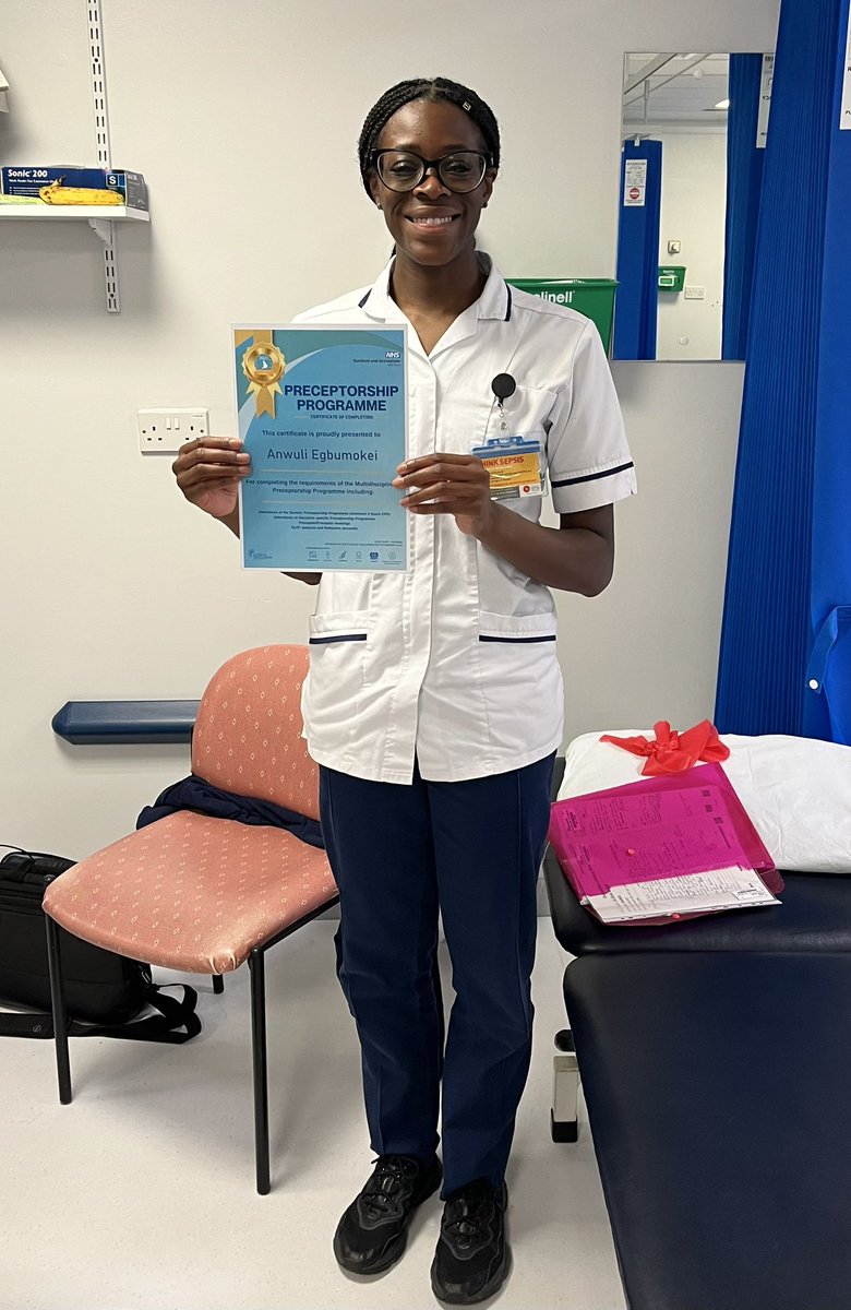 DGTPhysio's tweet photo. Congratulations to Francesca on completing her preceptorship @DarentValleyHsp @DGTAHPs @OT_DGT https://t.co/cixQeh4HuI