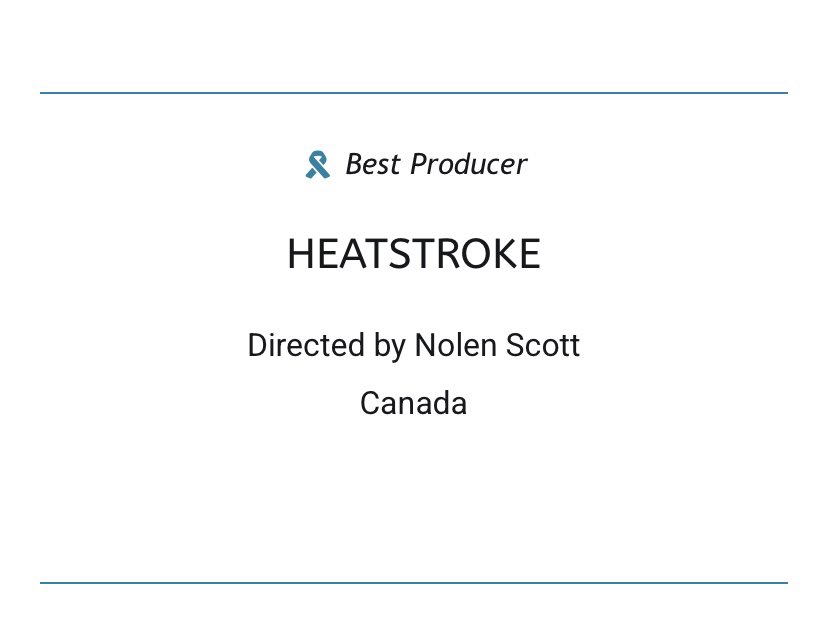Count3D's tweet photo. Pinch me?! I am truly honoured to receive the award for BEST PRODUCER for our short film HEATSTROKE at the 3rd annual Liverpool Indie Awards, alongside EPs Jessie Anthony and Keegan Bartel! ❤️ https://t.co/fLbqZoI9Be #heatstrokemovie #shortfilm #mapleridge #indiefilmmaker #dgcbc https://t.co/0SEc18dUJA