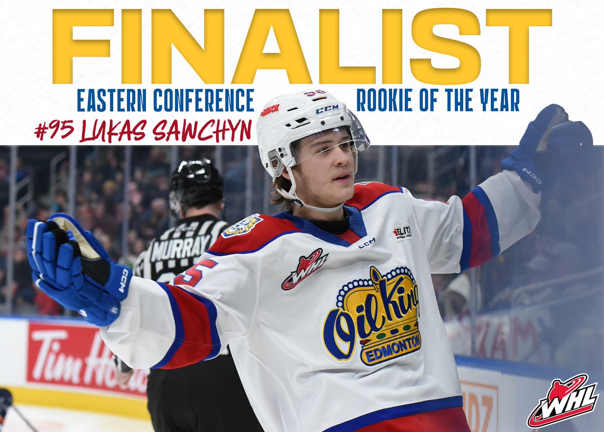 ROOKIE OF THE YEAR FINALIST! 🏆

Joining the history books as second all time in assists by an Oil Kings rookie, F Lukas Sawchyn has been named an Eastern Conference Finalist for Rookie of the Year! 👑

READ HERE: chl.ca/whl-oilkings/a…