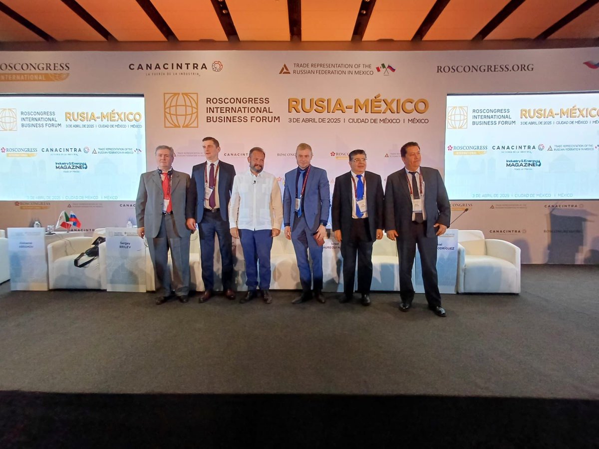 #COBERTURA| Seguimos trabajando en el Roscongress International Business Forum Rusia-México 2025 y pudimos presenciar el Panel discusión sobre el tema «Rusia y México: nuevos horizontes de cooperación en la energía y prospección geológica». 

En dicha sesión se habló de las