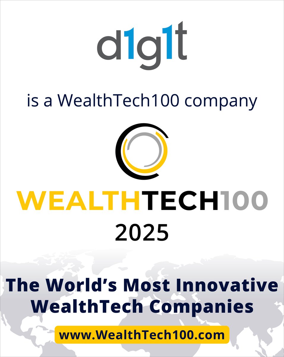 We’re proud to announce that d1g1t has been named to the WealthTech100 list for the third consecutive year, recognizing us as one of the most innovative WealthTech companies transforming the industry.
#WealthTech100 #WealthTech #WealthManagement
