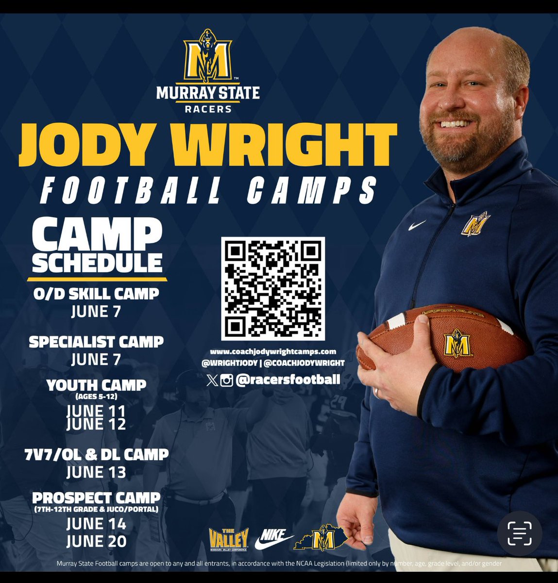 Me'Leick Miles (@coachm11es) on Twitter photo Due to weather concerns we have to cancel our junior day this Saturday. Anyone who was interested attending will still have an opportunity to come to Murray & be evaluated this summer! <a href="/racersfootball/">Murray State Football</a> <a href="/MSUFBRecruit/">Murray State Football Recruiting</a> Due to weather concerns we have to cancel our junior day this Saturday. Anyone who was interested attending will still have an opportunity to come to Murray & be evaluated this summer! <a href="/racersfootball/">Murray State Football</a> <a href="/MSUFBRecruit/">Murray State Football Recruiting</a>