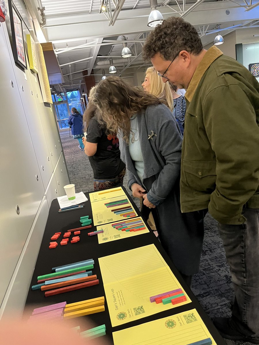 dansmath's tweet image. Did I remember to brag that my Dan’s Prime Logs is in an art show in Seattle? Including an interactive Build Your Own activity! Mercer Island Community Center.