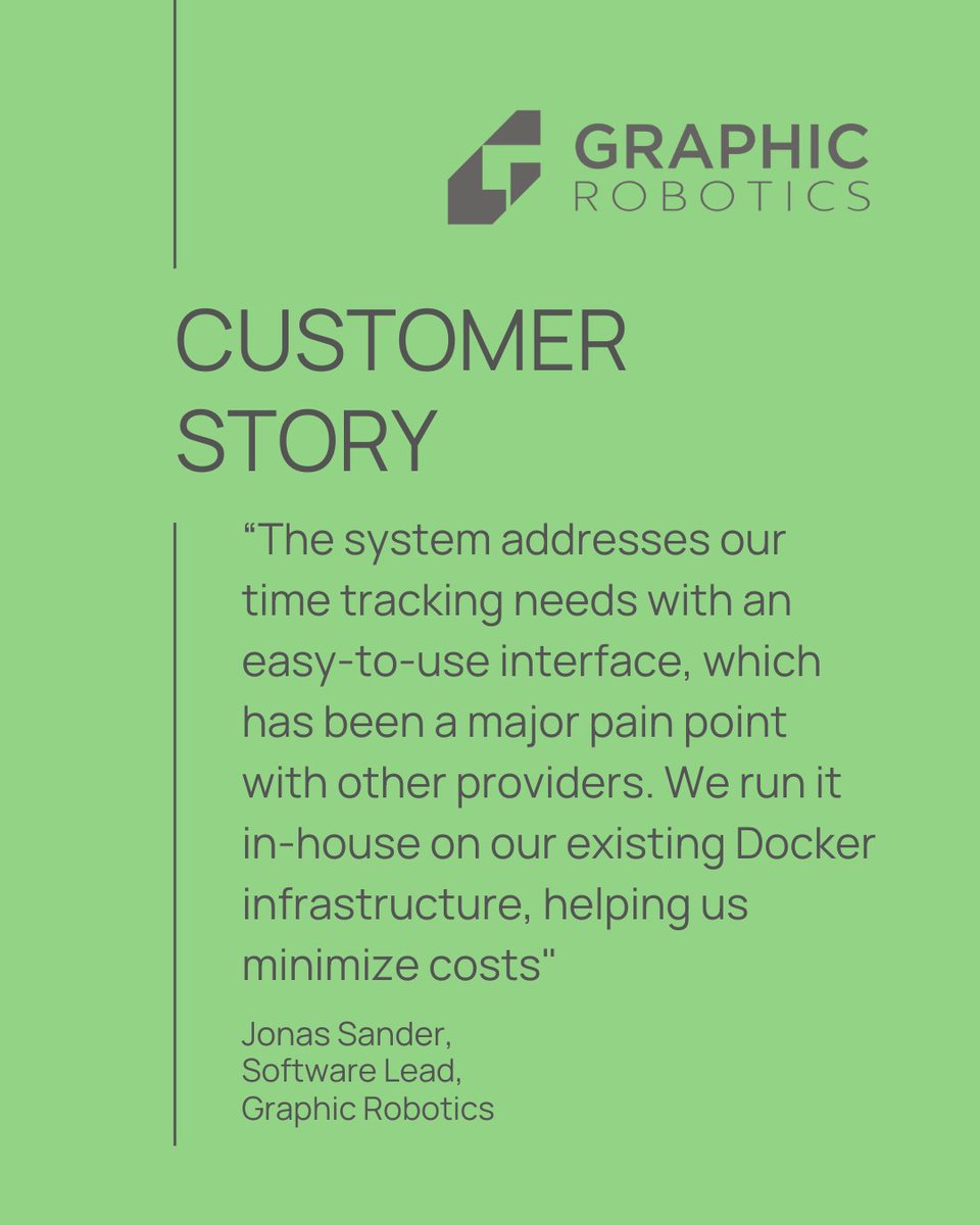 kimai_org's tweet image. Happy to help high-tech companies like Graphic Robotics manage their time. Just listen to this #KimaiReview
#TimeTracking #TimeTrackingTool #KimaiTimeTracker