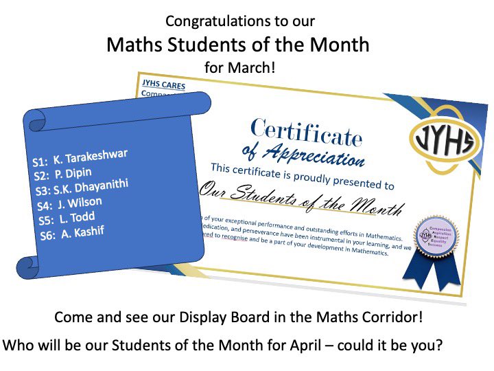 JYHS Maths tweet media