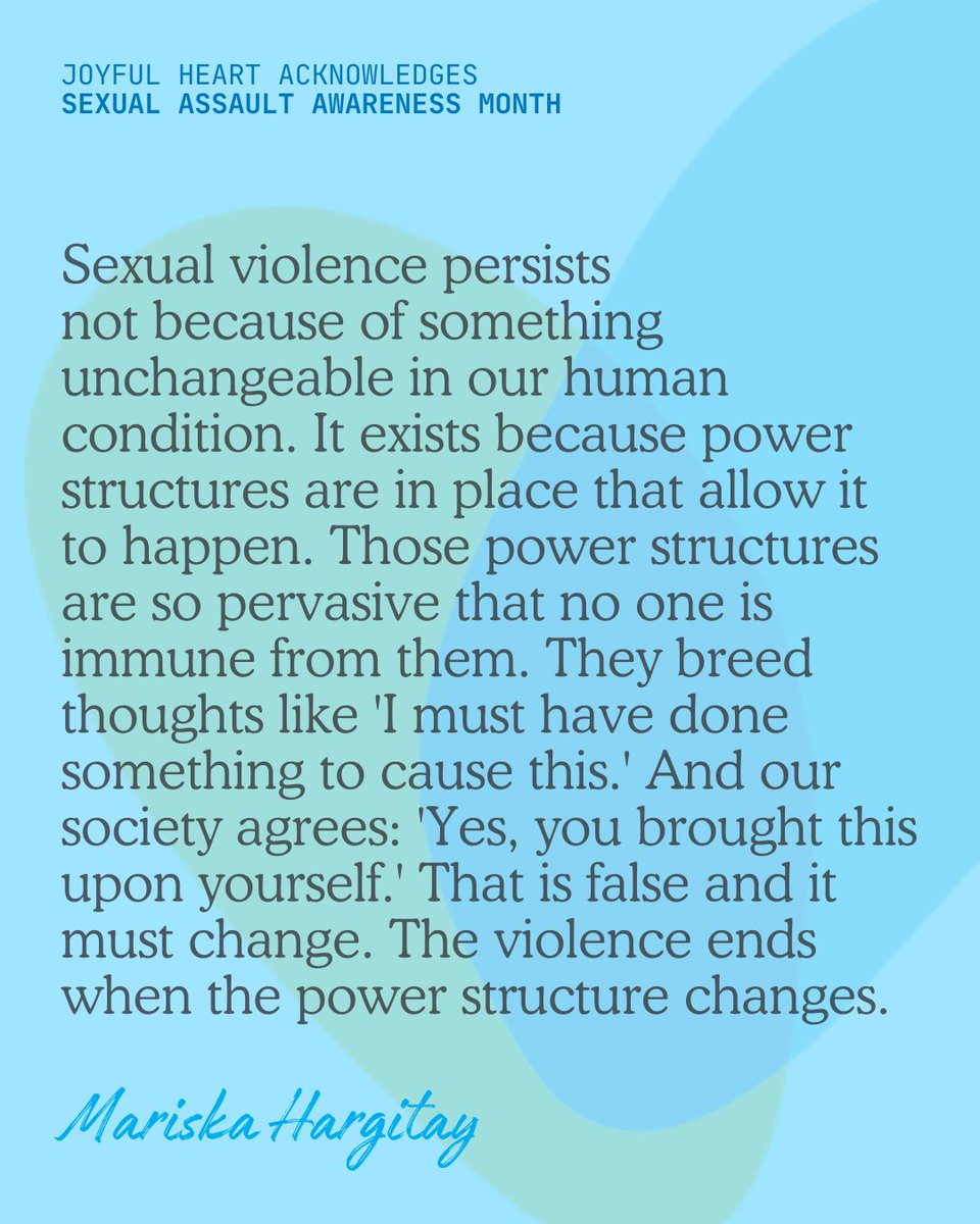 Words from our founder. #SAAM #SexualAssaultAwarenessMonth