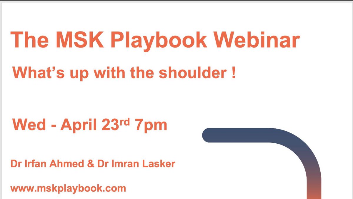 USEMS (@undergradsems) on Twitter photo 🎓 MSK Playbook series is hosting a free webinar : What's up with the shoulder
❓ Do you want to learn to manage sports medicine patients with shoulder conditions
❗ LIVE webinar - with access to a demo MRI case featured in the LIVE course
<a href="/ExerciseIrfan/">exerciseirfan</a> <a href="/MSKPlaybook/">MSK Playbook</a> 🎓 MSK Playbook series is hosting a free webinar : What's up with the shoulder
❓ Do you want to learn to manage sports medicine patients with shoulder conditions
❗ LIVE webinar - with access to a demo MRI case featured in the LIVE course
<a href="/ExerciseIrfan/">exerciseirfan</a> <a href="/MSKPlaybook/">MSK Playbook</a>