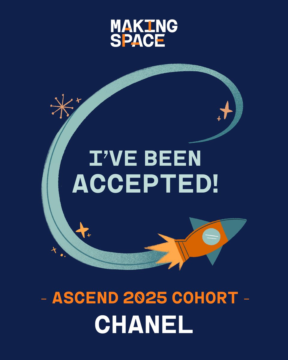 chanelly37's tweet photo. Absolutely gobsmacked to share that I was accepted into the first ever Ascend Cohort at @_making_space__ !
Excited to see where this chapter takes me.
Learn more: https://t.co/xc5qtCgptJ
#MakingSpace #Ascend #DisabledProfessional https://t.co/PUV9bb6y6X