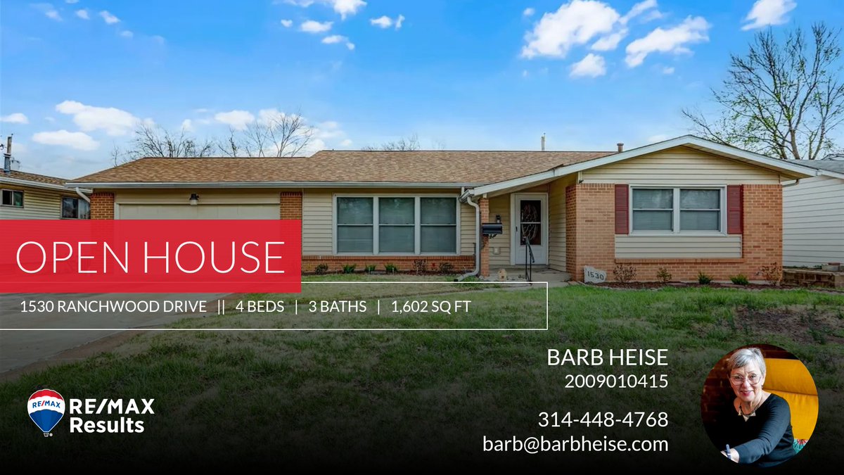 AtHomeInSTL's tweet image. Discover a beautifully revitalized home with a lot of bonuses.  April 6th at 12:00 PM! Show someone who should attend this open house! 😮 homeforsale.at/1530_RANCHWOOD…