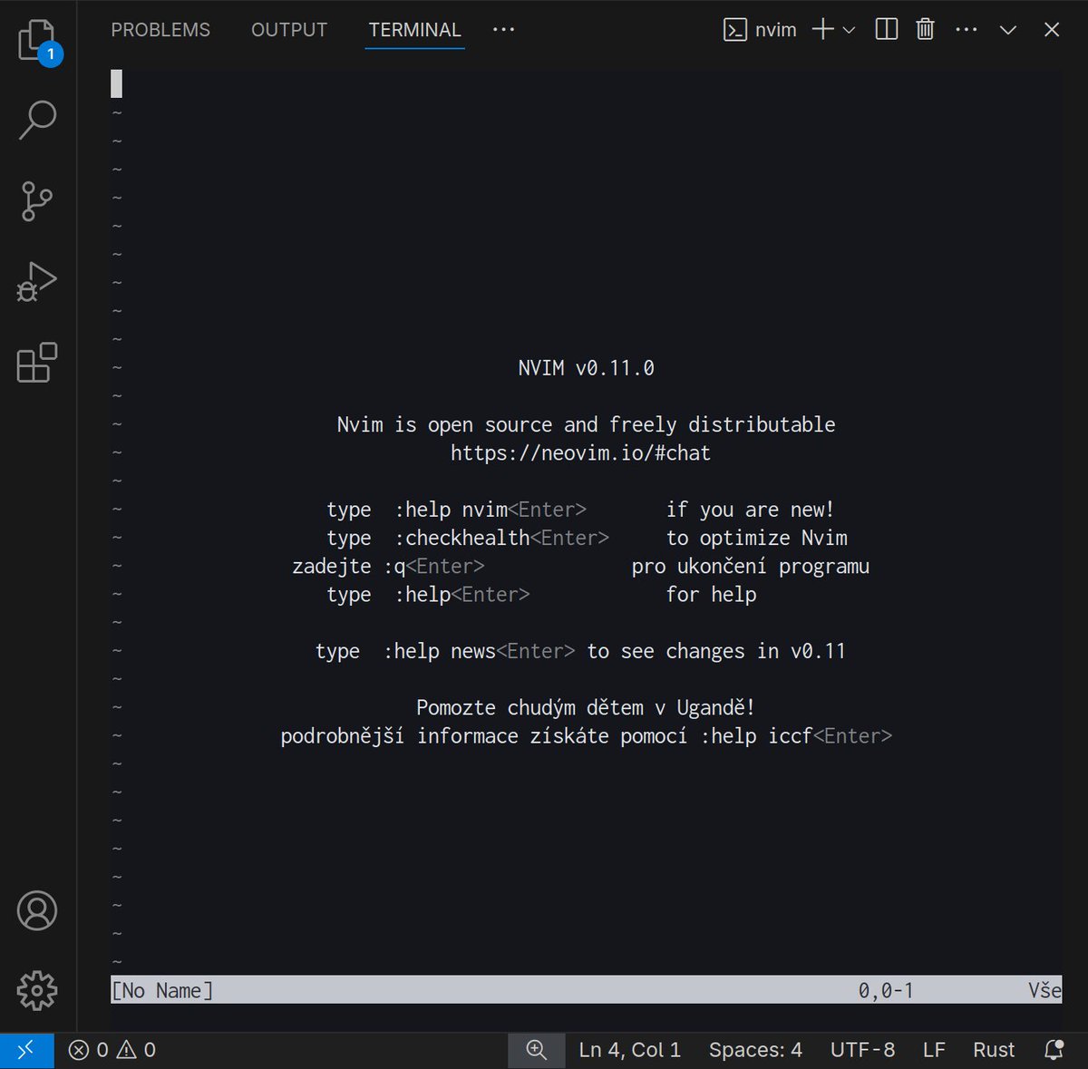 LukasHozda's tweet image. I once saw a man, a terrifying man.
He programmed with VS Code open. In it, terminal panel stretched fullscreen. And in it, he was programming in Neovim.
Like an absolute psycho.