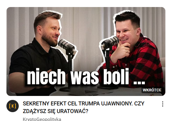 Siema mordeczki 👊
Pora odpowiedzieć sobie na zajebiście ważne pytanie:
👉 Czy taryfy Trumpa = stagflacja?
👉 Czy stagflacja = krach?

Nowy odcinek 🔥
Ekonomia, geopolityka i trochę strachu na noc.
🎧 Wbijajcie, bo jedziemy bez hamulców.