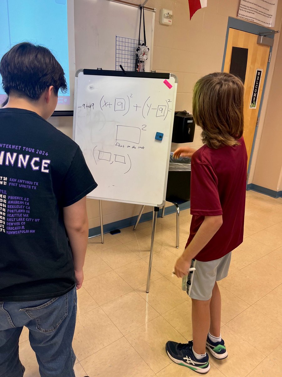 MrsCookMSMath's tweet image. Today my Ss worked on an @openmiddle task with groups at the whiteboards and their collaboration made my teacher heart full!