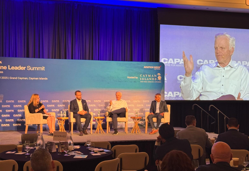 CAPA_Aviation's tweet photo. .@BreezeAirways, @flairairlines, @azulinhasaereas all on stage discussing the future of the LCC model in the Americas. A quick thought from Flair, CEO, Maciej Wilk: "Copy and pasting the ULCC model from Europe in the Canada market won't work". #CAPASummit https://t.co/qm1gNNay8t