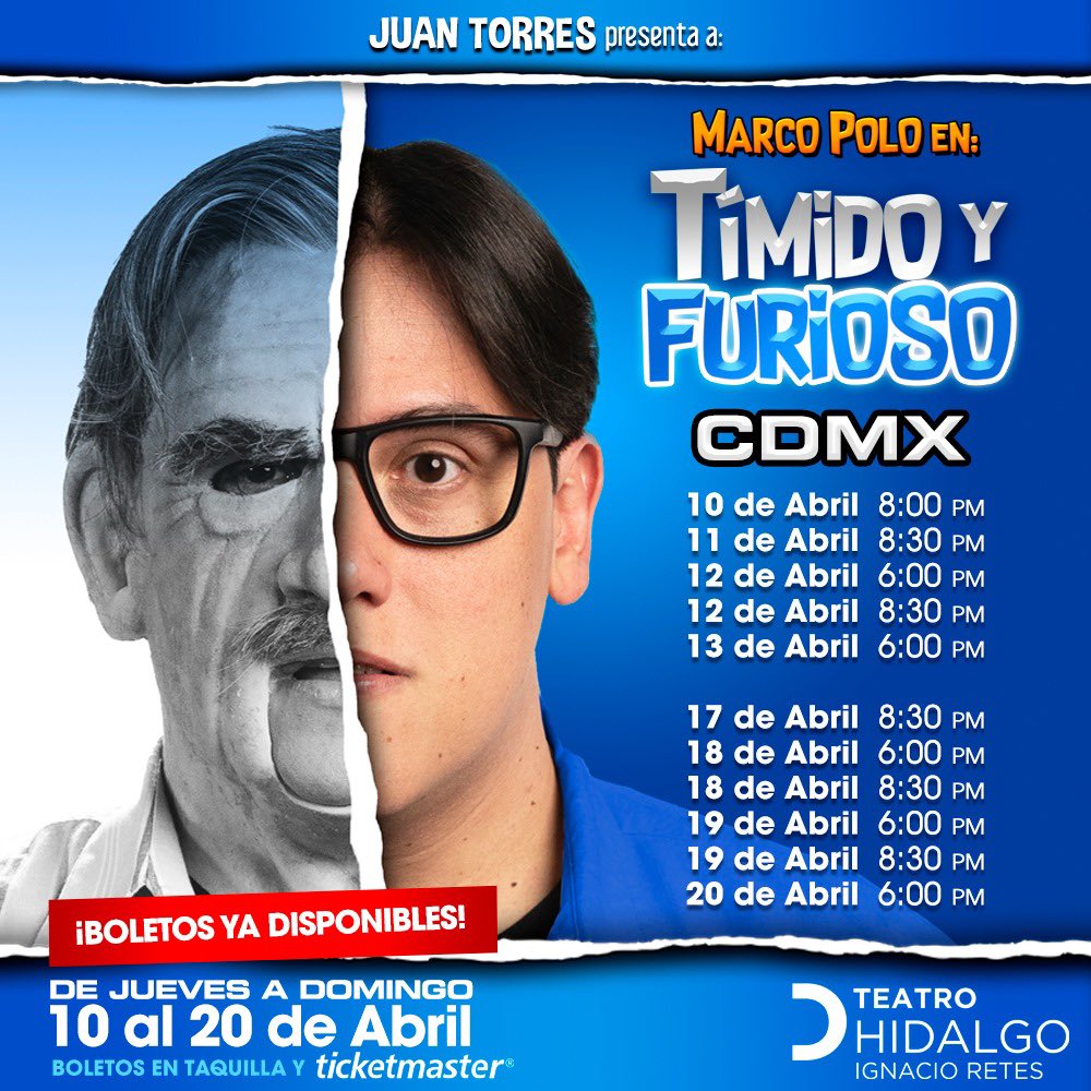 En exactamente UNA SEMANA arranco funciones de TEATRO por primera vez en mi historia, en CDMX 🥹🥹🥹 🎟️ ticketmaster.com.mx/lord-marco-pol…