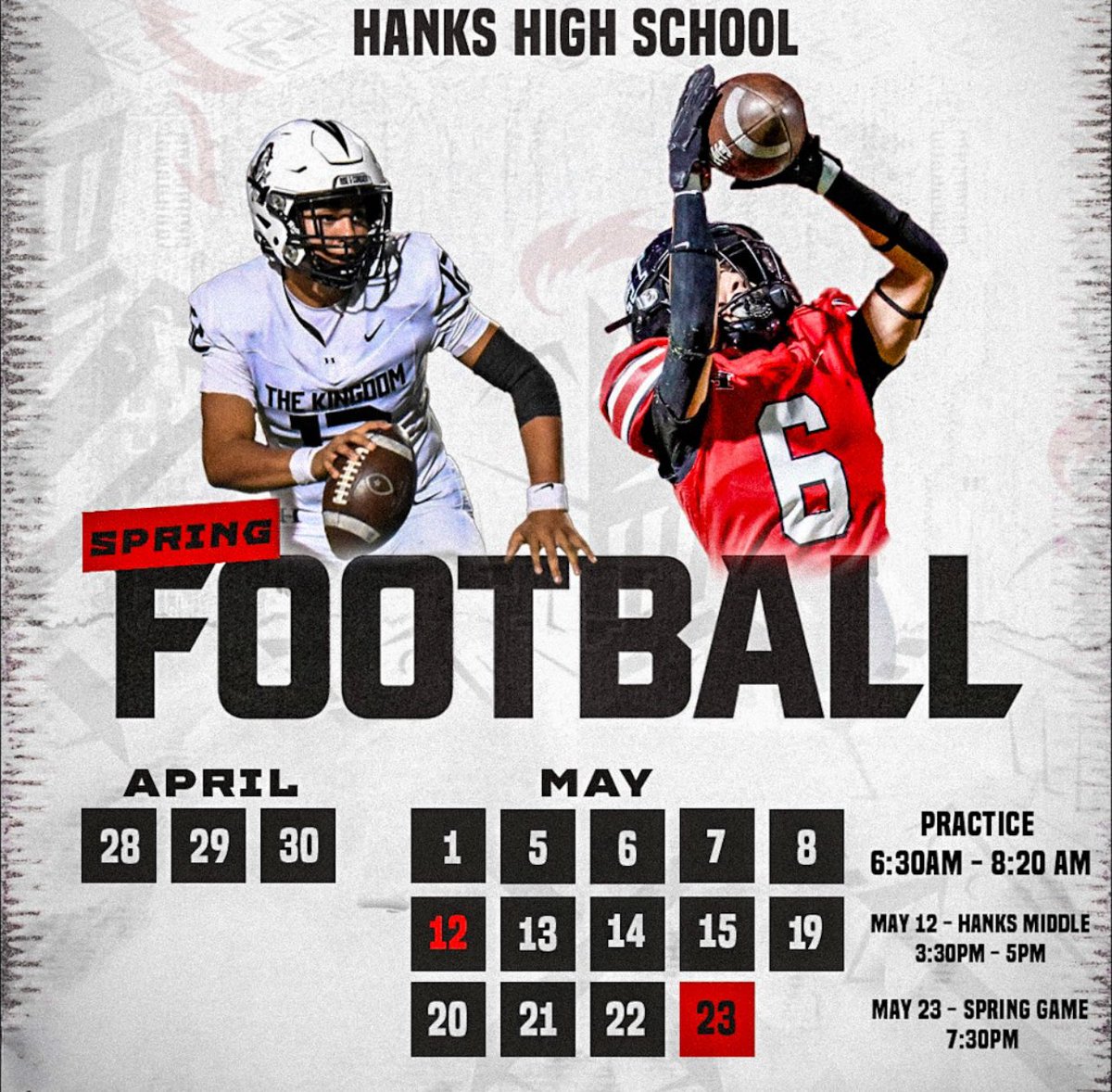 Coach Scott Veliz (@coach_veliz) on Twitter photo 25 days away…#RiseAndConquer #TheKingdom #HanksFootball2025 <a href="/JMHanksHigh/">J.M. Hanks High School</a> <a href="/HanksGutierrez/">Danny Gutierrez</a> <a href="/HanksAthletics/">THE KINGDOM ATHLETICS</a> 25 days away…#RiseAndConquer #TheKingdom #HanksFootball2025 <a href="/JMHanksHigh/">J.M. Hanks High School</a> <a href="/HanksGutierrez/">Danny Gutierrez</a> <a href="/HanksAthletics/">THE KINGDOM ATHLETICS</a>
