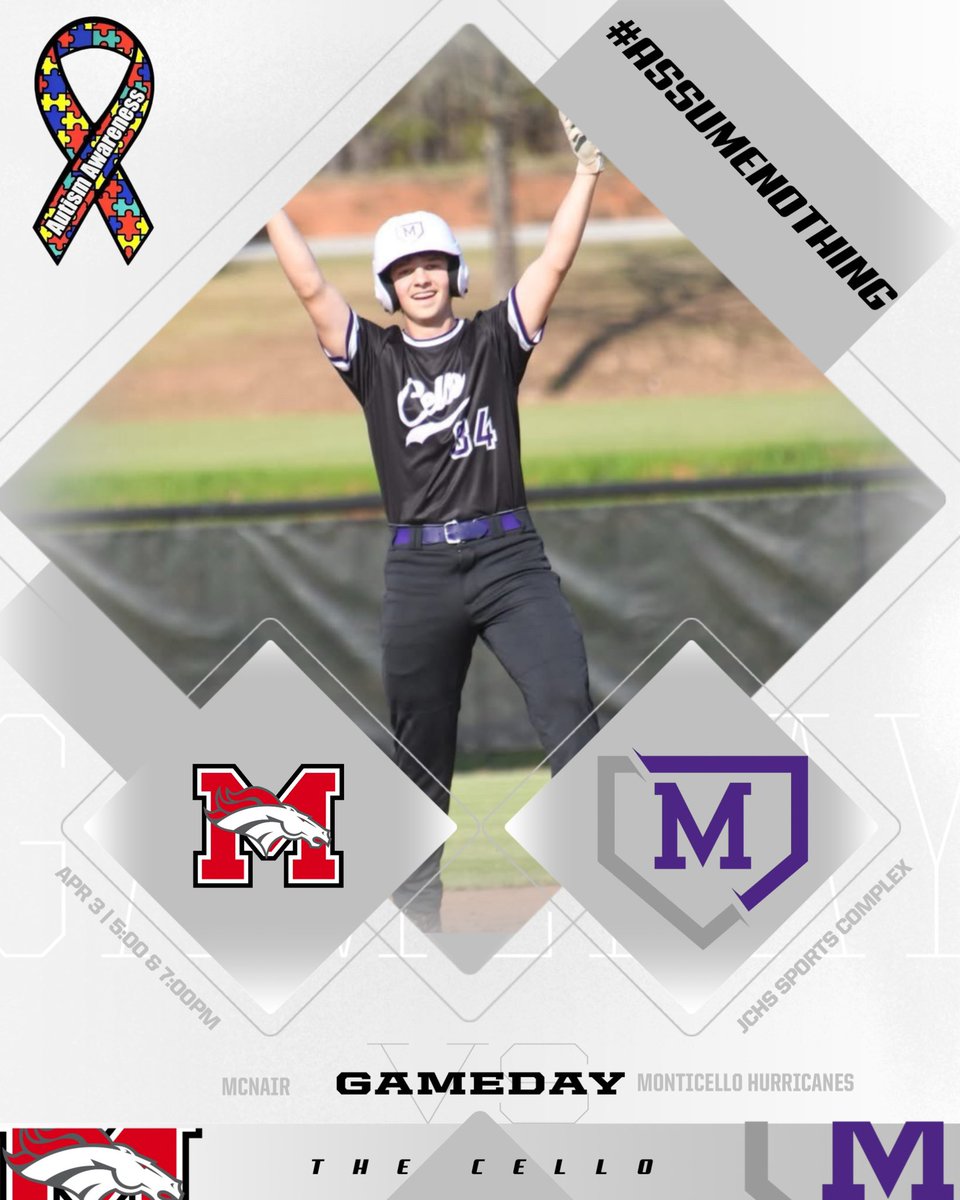 GAMEDAY!! Region DH vs McNair. First pitch is at 5:00! 

#assumenothing #CaneNation
