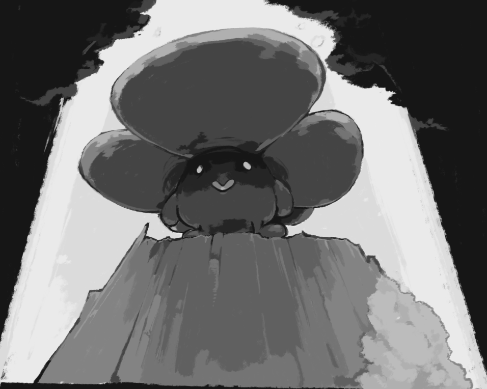 ShaunSmallest's tweet photo. Greyscale art challenge, but Vileplume. https://t.co/piNugSn7ke