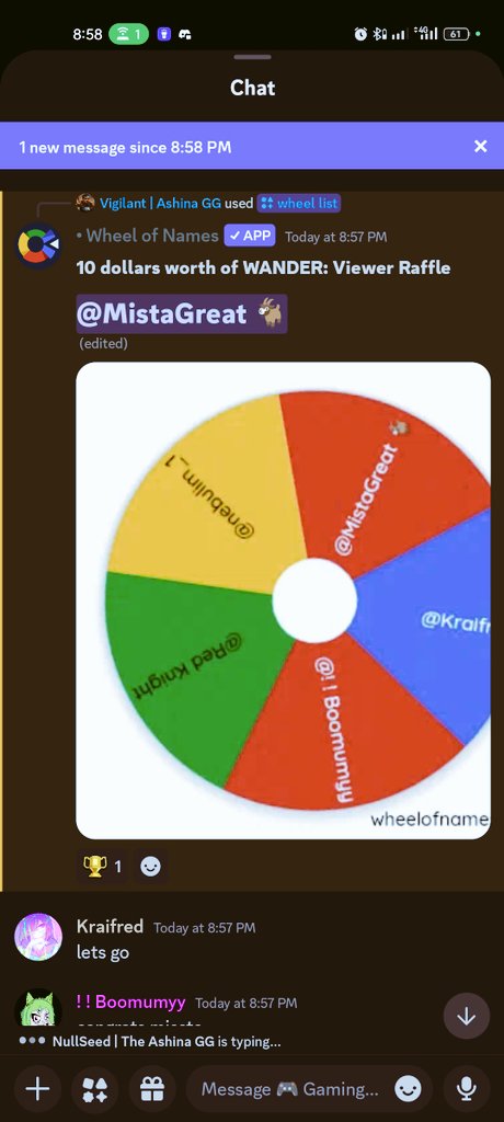 Market might be down but not in <a href="/AshinaGuild/">Ashina Gaming Guild 🐺</a>! 🚀 

Just completed my video and hopped onto our discord to check what's happening and remembered we had a gamenight. Immediately I dashed in and even though I couldn't play, <a href="/viggiethenomad/">Viggie 🏹</a> always down to let you know that everyone