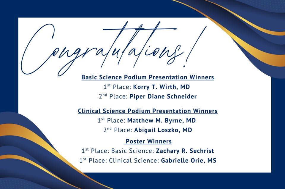 URMC Department of Surgery (@urochestersurg) on Twitter photo 🎉 Congratulations to the winners of our 5th Annual Department of Surgery Research Symposium! 👏 And a big thank you to all participants for your incredible contributions! 🙏
<a href="/URMCSurgery/">URMC Surgery Residents</a> <a href="/UR_Med/">UR Medicine</a> <a href="/URochester_SMD/">URochester SMD</a> <a href="/docwilson13/">Nicole Wilson</a> 🎉 Congratulations to the winners of our 5th Annual Department of Surgery Research Symposium! 👏 And a big thank you to all participants for your incredible contributions! 🙏
<a href="/URMCSurgery/">URMC Surgery Residents</a> <a href="/UR_Med/">UR Medicine</a> <a href="/URochester_SMD/">URochester SMD</a> <a href="/docwilson13/">Nicole Wilson</a>