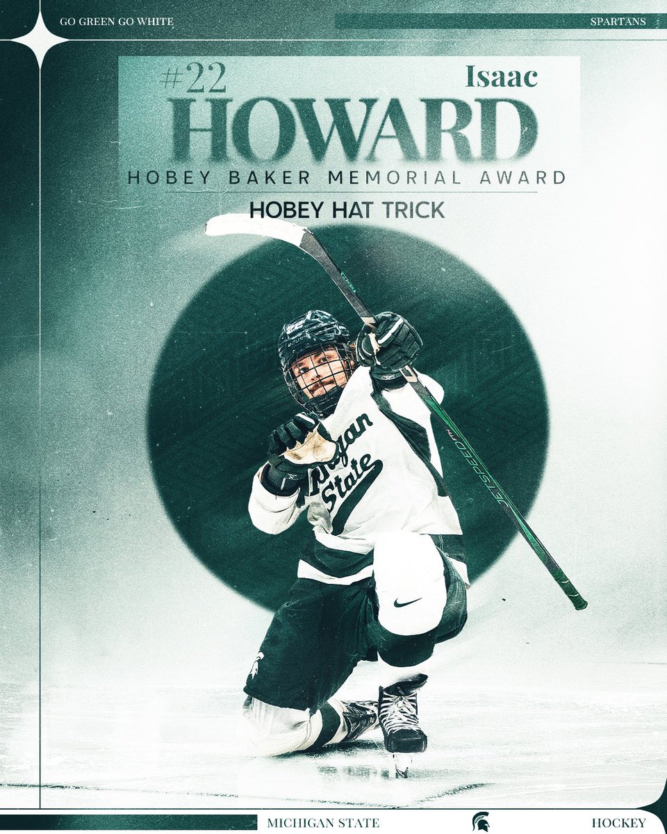 Our guy, the Ice Man Isaac Howard, is in the Hobey Hat Trick!  

Howard is joined by Zeev Buium (Denver) and Ryan Leonard (Boston College) in the final three - the winner will be announced on April 11 in St. Louis!