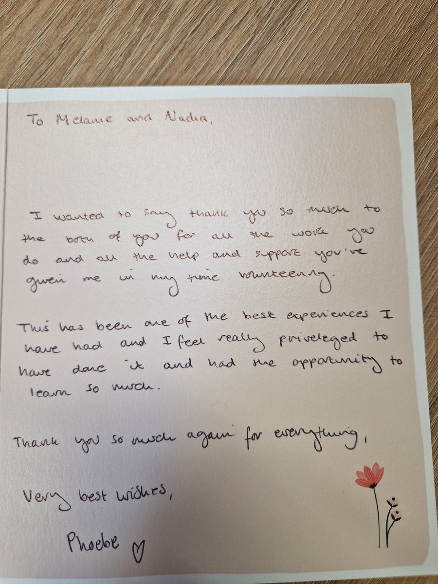 Melanie Cornish (@melanie0985) on Twitter photo Sweetest Thank you card off our lovely volunteer who is now moving on to pastures new. β€οΈ <a href="/NadiBoussi/">Nadia Bousseau π©πΏ π¬π§ π«π·</a> <a href="/WWLPatientExp/">WWLPatientExperience</a> <a href="/k_mantron/">Kevin Parker-Evans (He/Him)</a> <a href="/melaniejaynepi1/">Melanie Pickering π</a> <a href="/max_mcallister8/">Jo Mcallister π</a> Sweetest Thank you card off our lovely volunteer who is now moving on to pastures new. β€οΈ <a href="/NadiBoussi/">Nadia Bousseau π©πΏ π¬π§ π«π·</a> <a href="/WWLPatientExp/">WWLPatientExperience</a> <a href="/k_mantron/">Kevin Parker-Evans (He/Him)</a> <a href="/melaniejaynepi1/">Melanie Pickering π</a> <a href="/max_mcallister8/">Jo Mcallister π</a>
